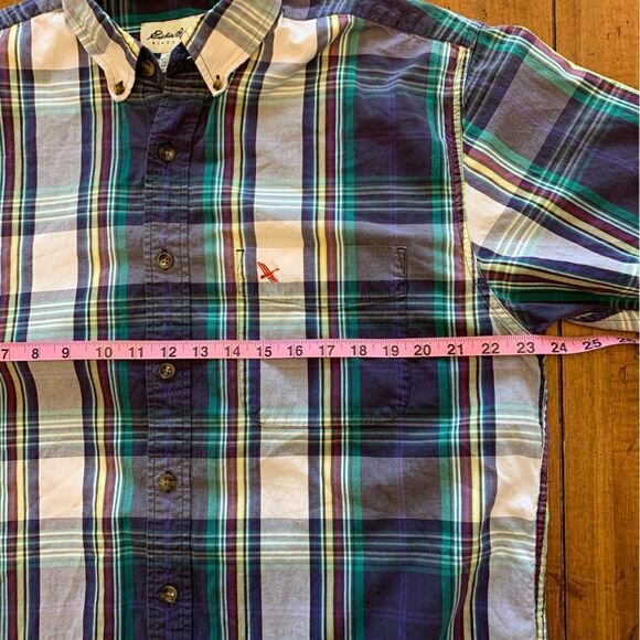 Eddie Bauer Mens Plaid Short Sleeved Button Down Shirt Multicolored M - Picture 4 of 7